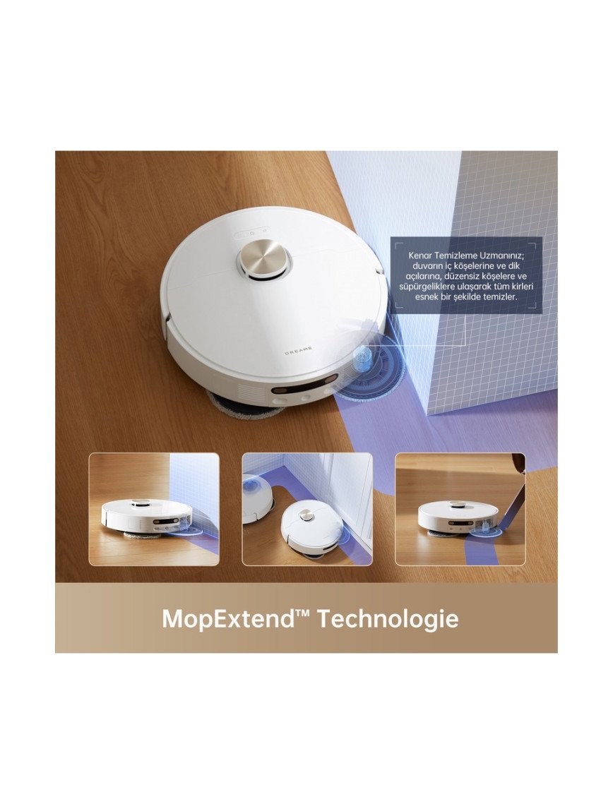 Dreame L10s Pro Ultra Heat Robot Süpürge Beyaz, 7.000PA Emiş Gücü,